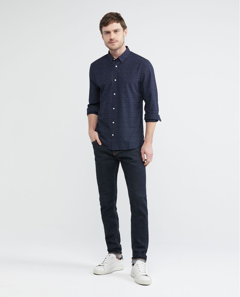 Chevignon Camisa Premium de Hombre Slim Fit Manga Larga - Mini Print Fibras Bambú Rebajas de fábrica