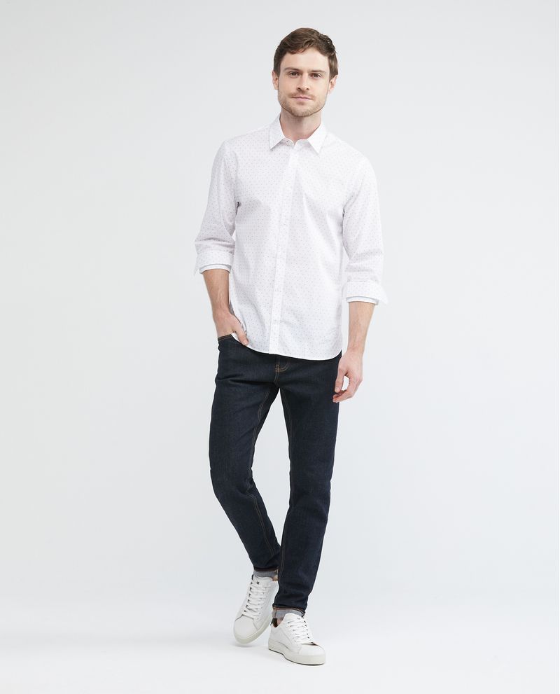 Chevignon Camisa Premium de Hombre Slim Fit Manga Larga - Mini Print Coolmax + Wrinkle Free Ventas relámpago
