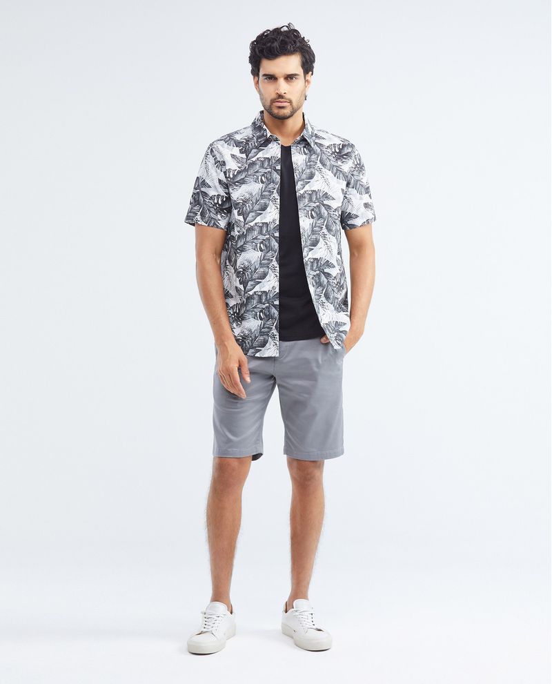 Chevignon Camisa Resort de Hombre Classic Fit Manga Corta - Maxi Print Palmeras Último día