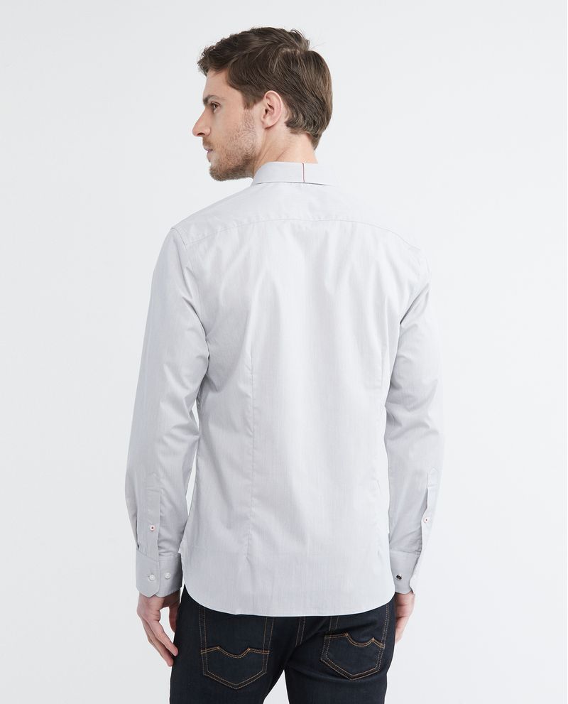 Chevignon Camisa Premium de Hombre Slim Fit Manga Larga - Mini Cuadros Efecto Dobby Liquidación