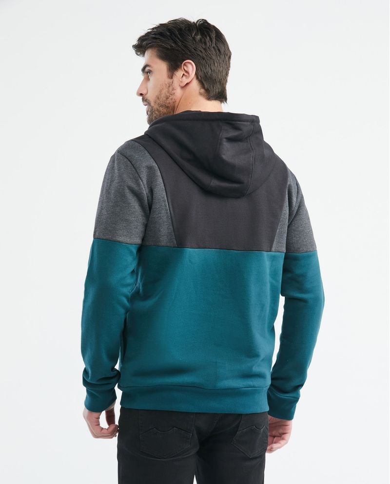 Chevignon Buzo de Hombre Abierto con Capucha - TOGS Bloques de Color Efecto Jaspeado Tienda de fábrica
