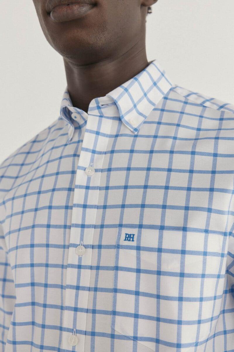 Cortefiel Camisa non iron oxford cuadros Descuentos del mes