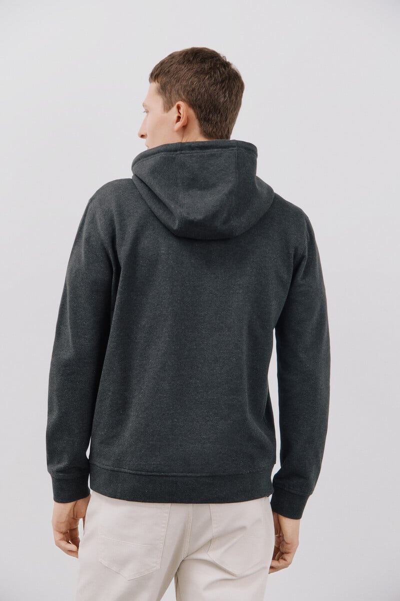 Cortefiel Sudadera capucha con botones Grandes ahorros