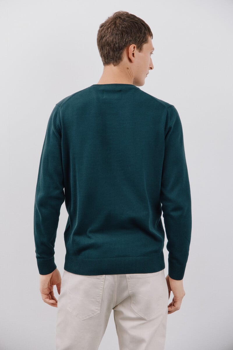 Cortefiel Jersey algodón cuello redondo básico Descuento