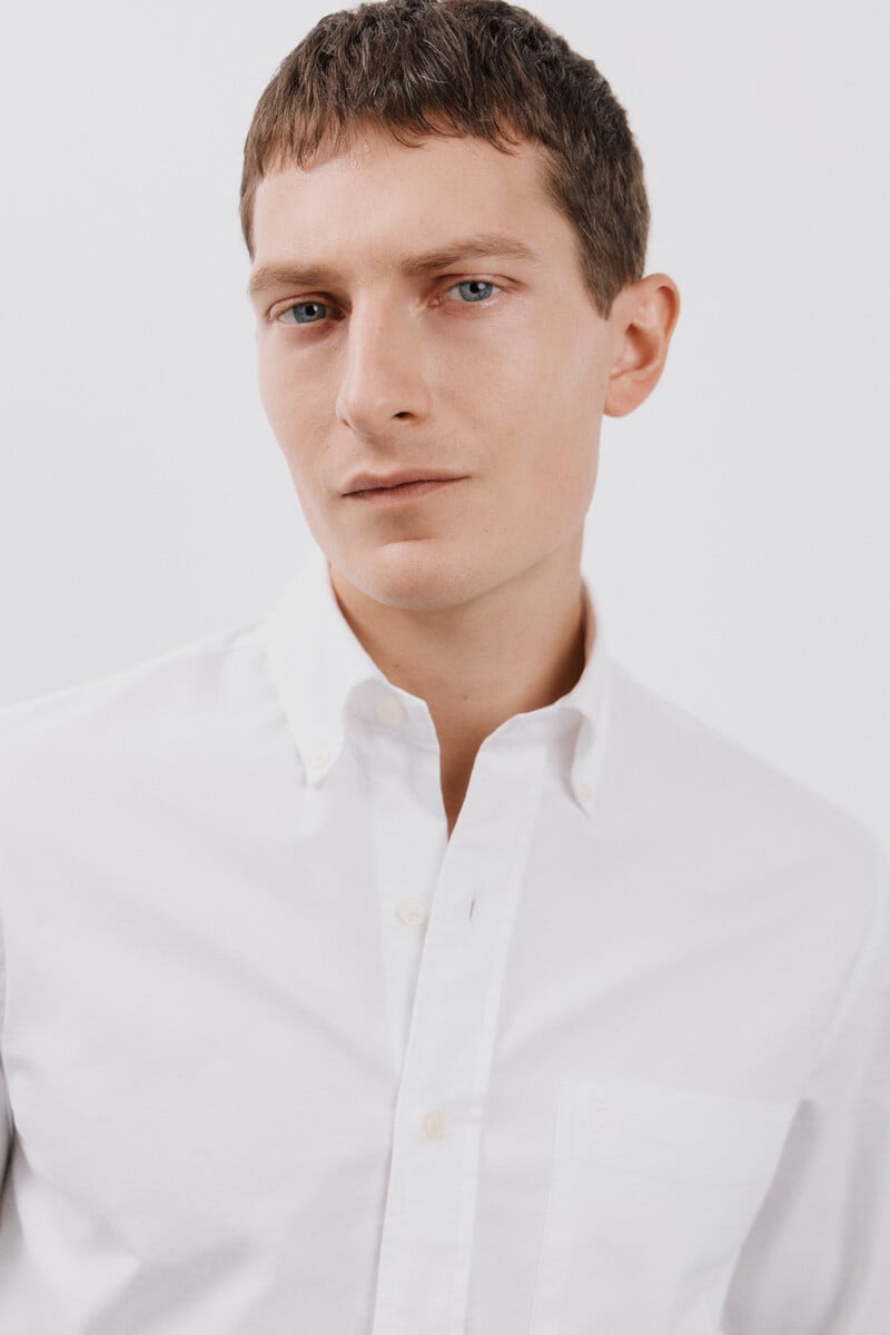 Cortefiel Camisa oxford liso Liquidación