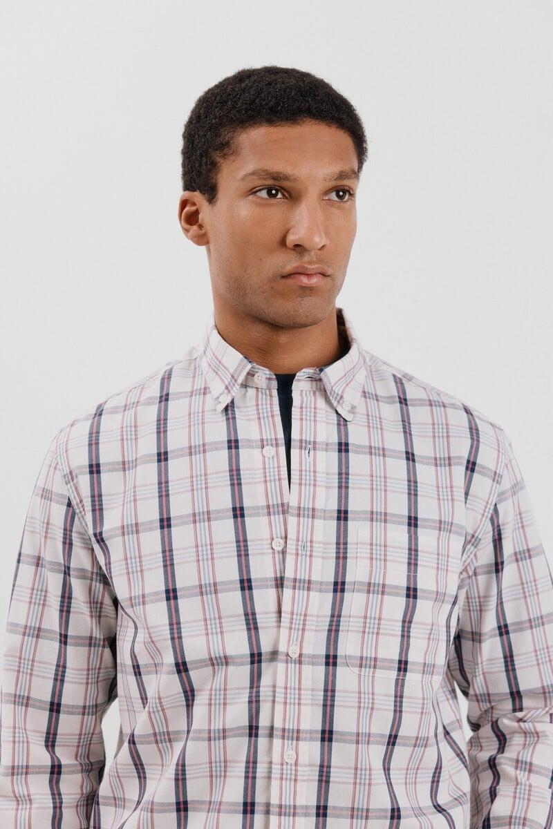 Cortefiel Camisa popelín cuadros Rebajas top