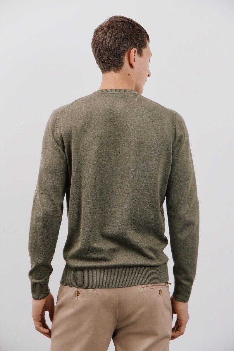 Cortefiel Jersey algodón cuello redondo básico Promoción trimestral