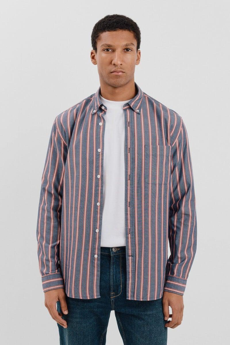 Cortefiel Camisa popelín rayas Superdescuento