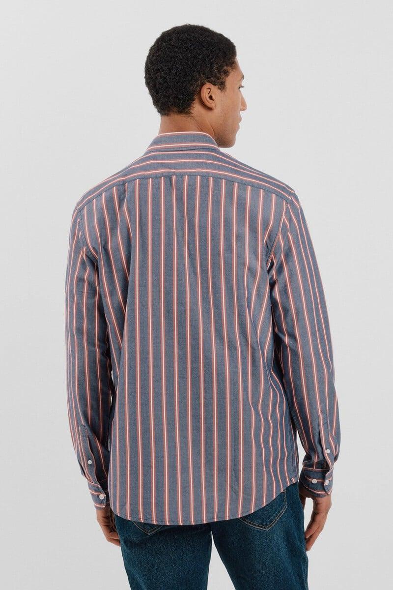 Cortefiel Camisa popelín rayas Superdescuento