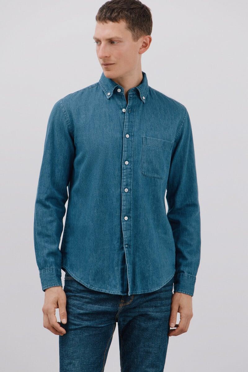 Cortefiel Camisa denim Grandes descuentos