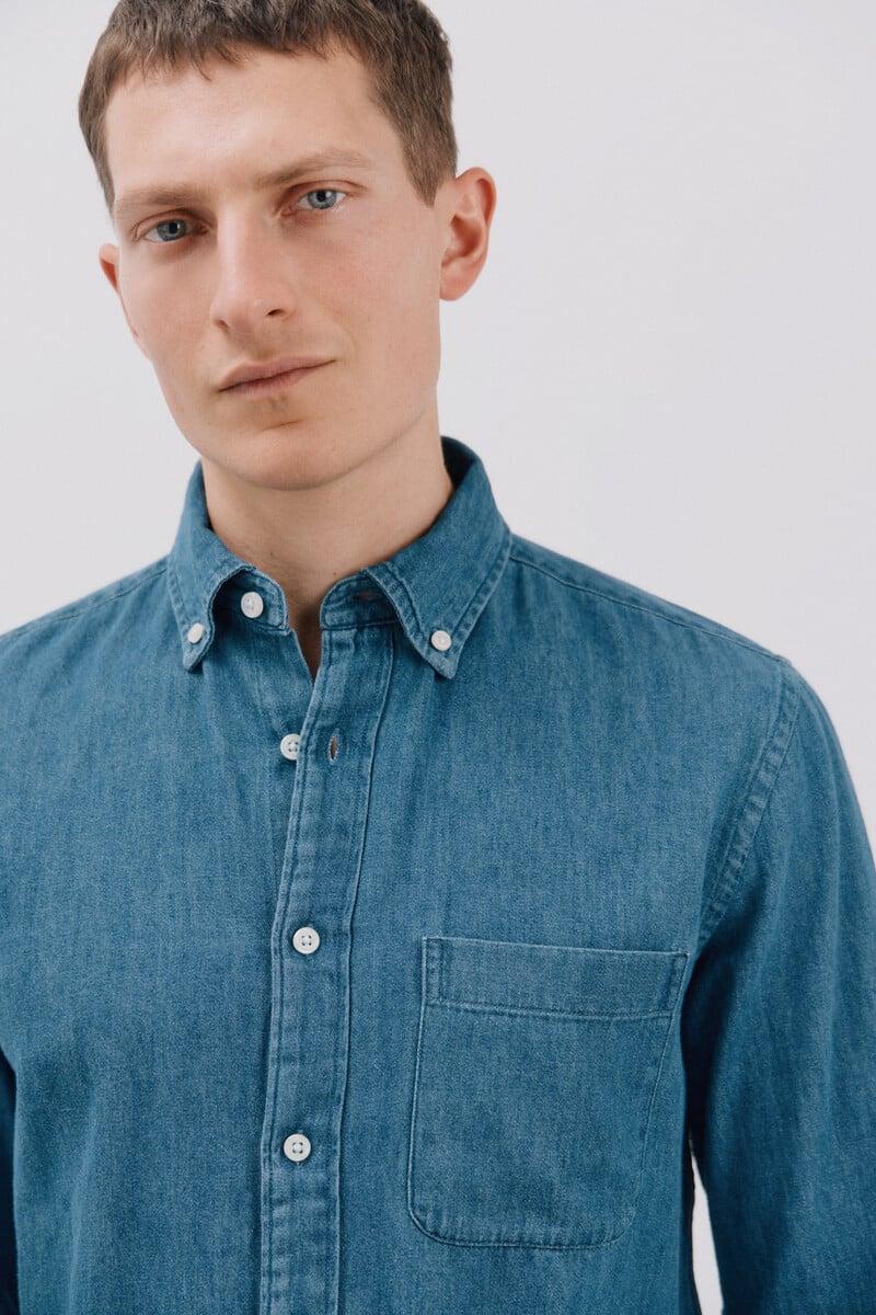 Cortefiel Camisa denim Grandes descuentos