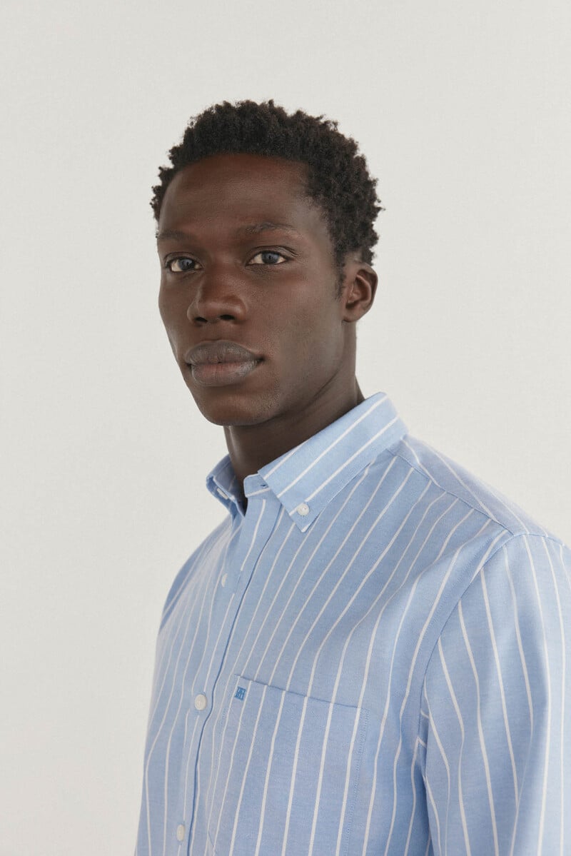 Cortefiel Camisa non iron oxford rayas Tienda de fábrica