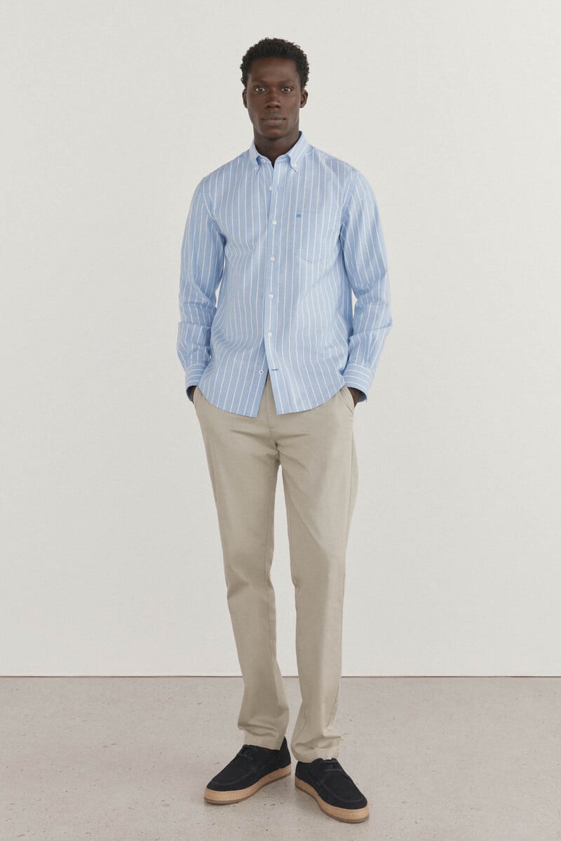 Cortefiel Camisa non iron oxford rayas Tienda de fábrica