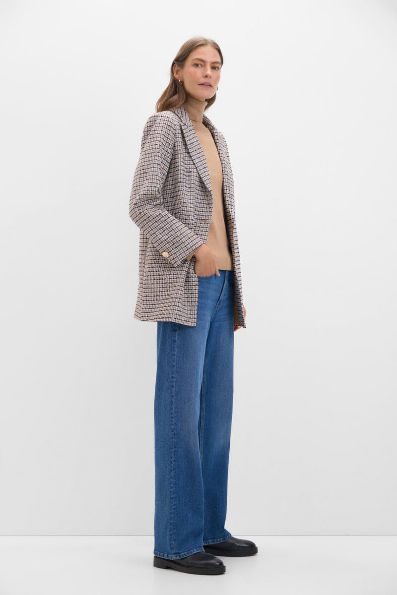 Cortefiel Blazer levita cuadros Precios de Black Friday