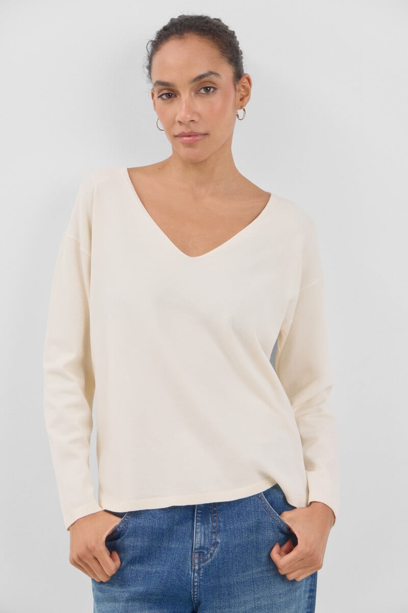 Cortefiel Jersey escote pico En oferta