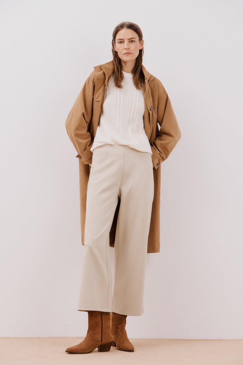 Cortefiel Pantalón palazzo de punto Gran oferta