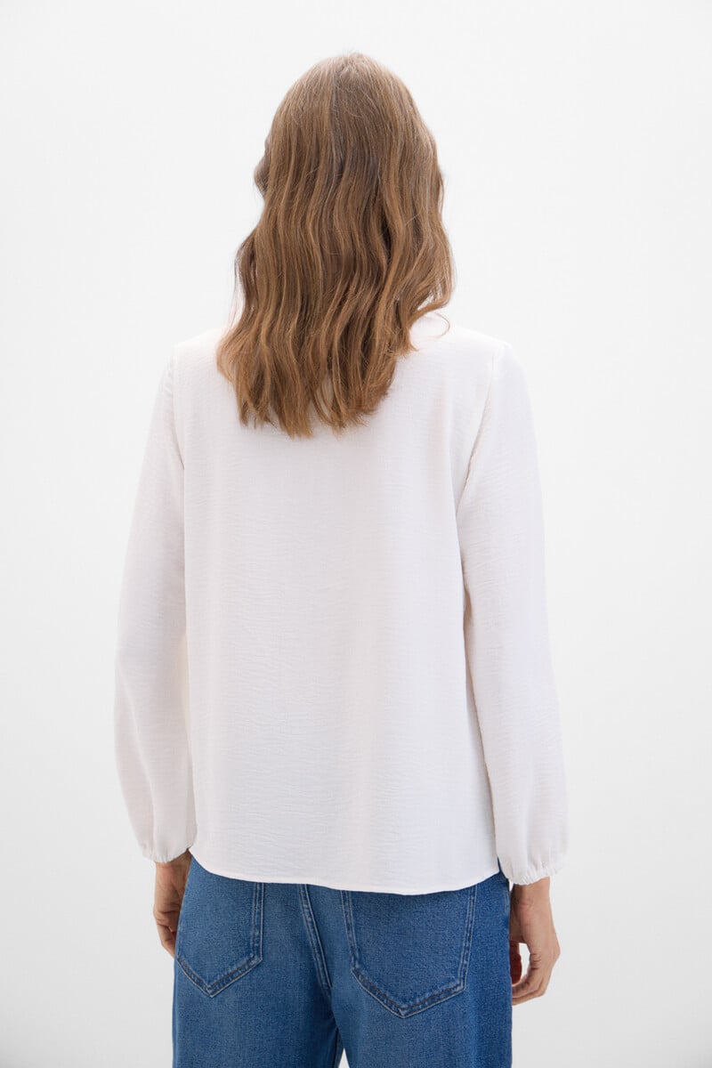 Cortefiel Blusa cuello mao manga larga Oferta especial