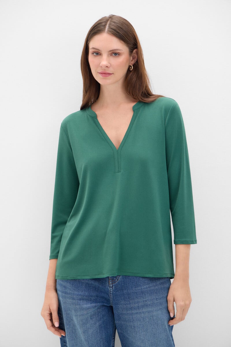 Cortefiel Camiseta básica fluida Envío gratis