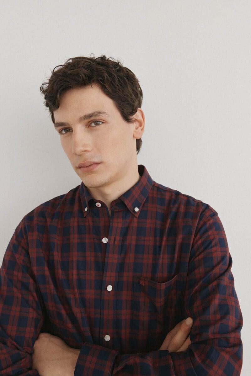 Cortefiel Camisa non iron cuadros twill Última moda