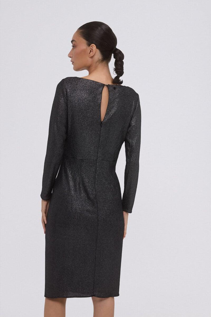 Cortefiel Vestido plateado de punto En línea