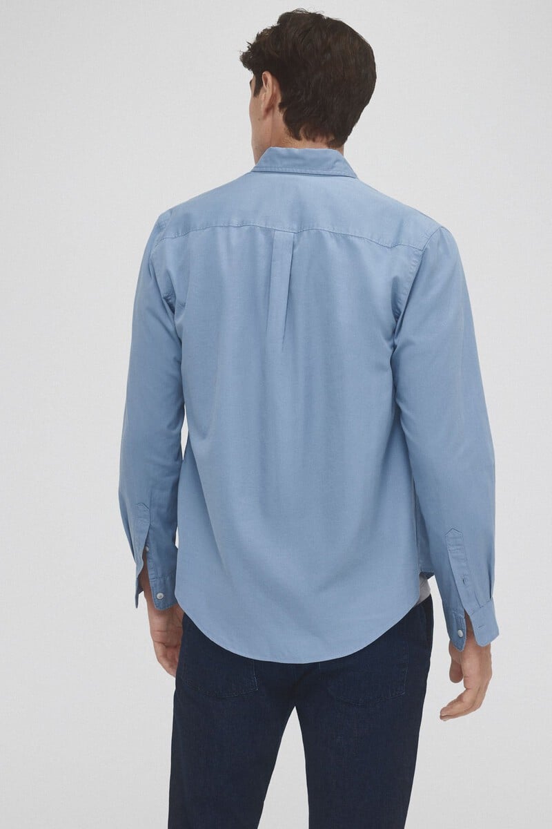 Cortefiel Camisa gabardina lisa dos bolsillos Venta caliente