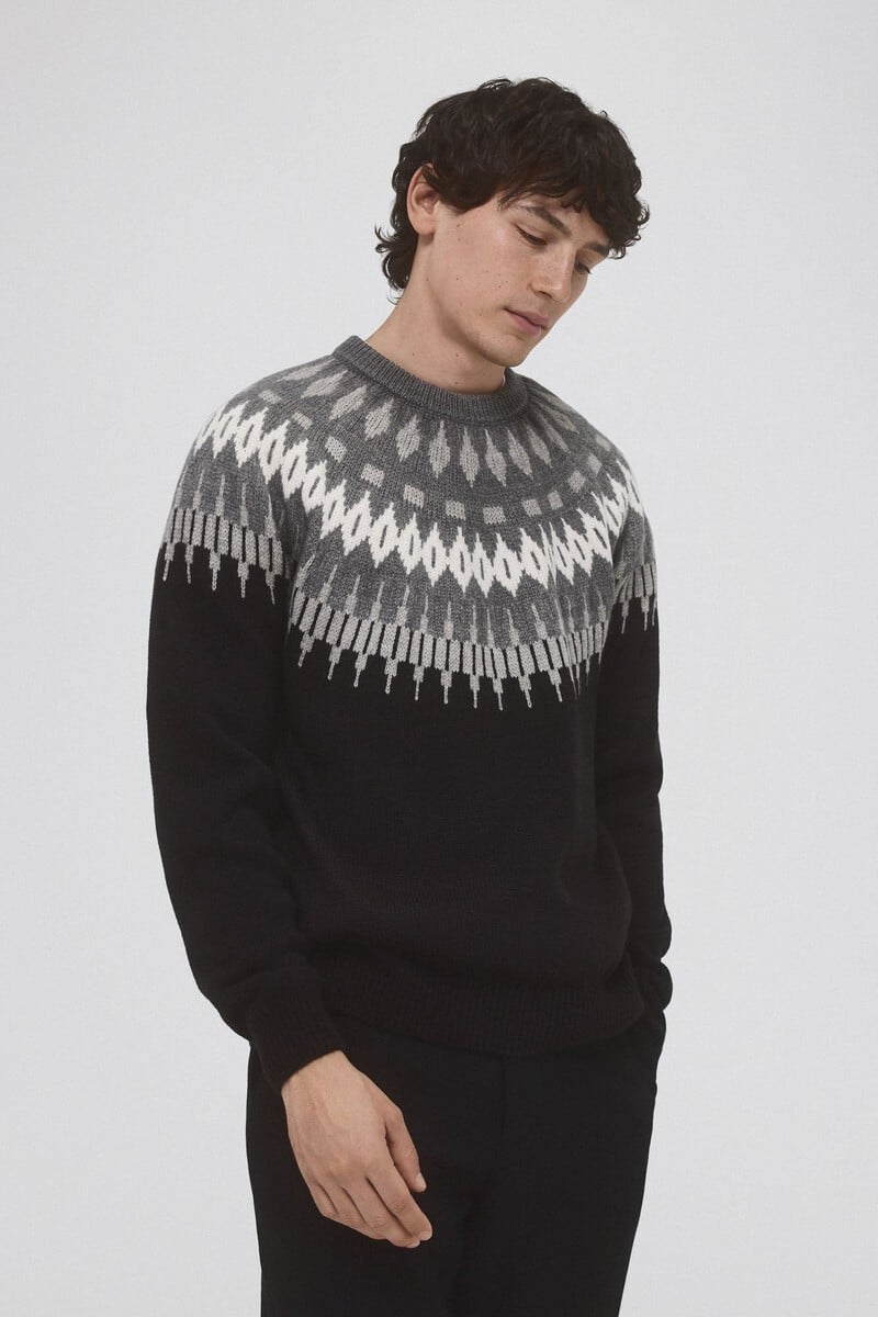 Cortefiel Jersey navidad lana cuello redondo Rebajas baratas