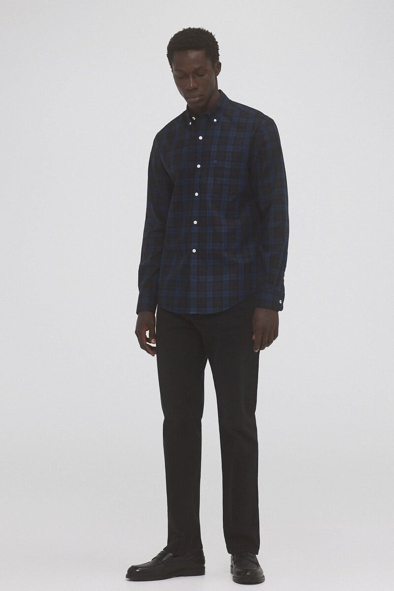 Cortefiel Camisa non iron cuadros twill Rebajas online