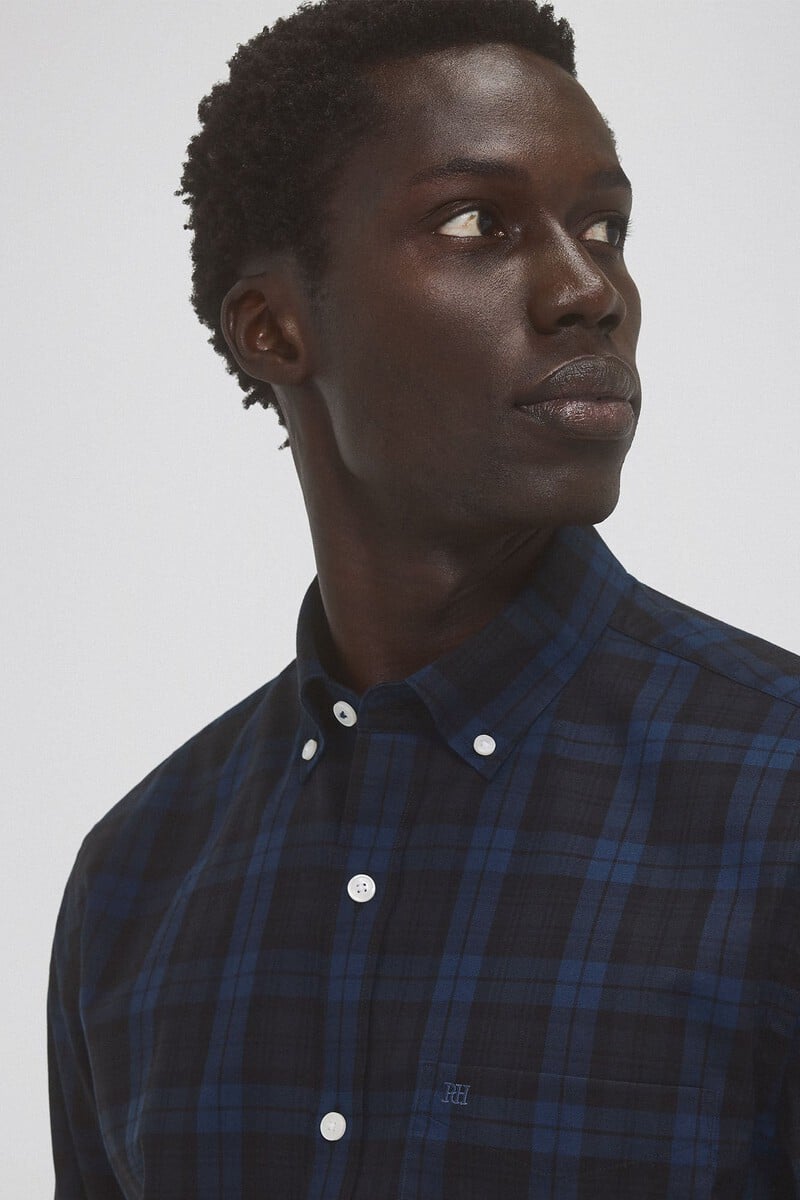 Cortefiel Camisa non iron cuadros twill Rebajas online
