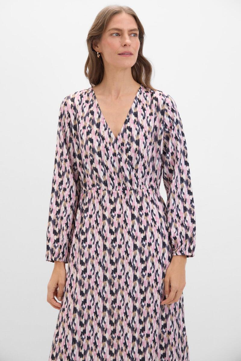Cortefiel Vestido largo estampado geométrico Solo queda un día