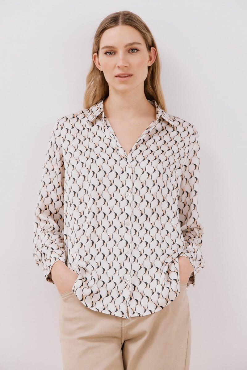 Cortefiel Blusa satinada manga larga Descuentos del mes