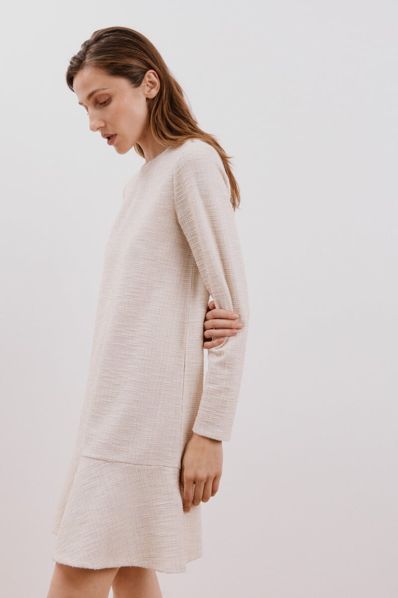 Cortefiel Vestido tweed elástico Ofertas de temporada