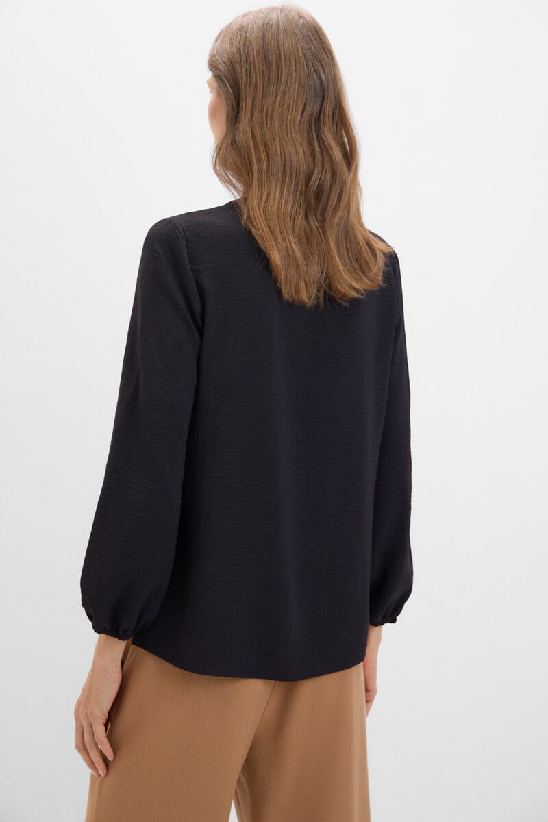 Cortefiel Blusa cuello mao manga larga Ofertas especiales
