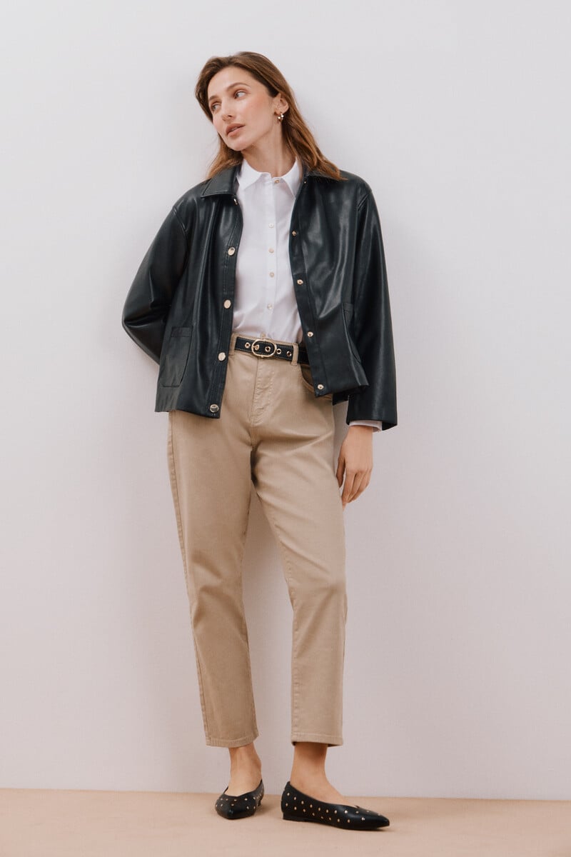Cortefiel Chaqueta efecto piel En oferta