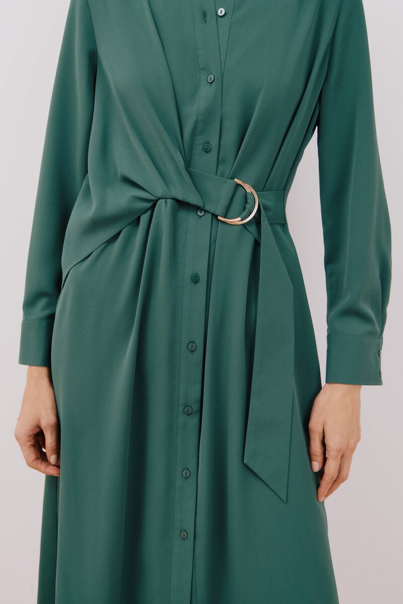 Cortefiel Vestido camisero fluido Ventas relámpago