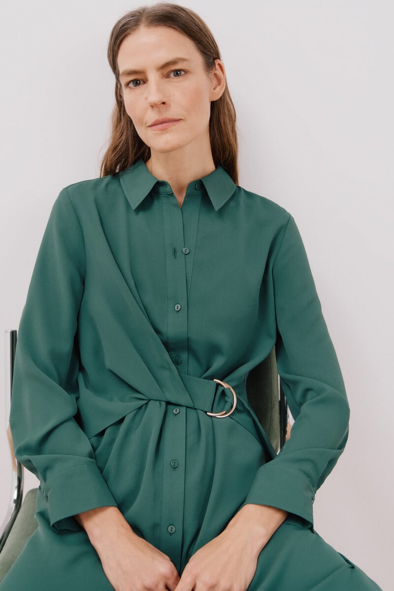 Cortefiel Vestido camisero fluido Ventas relámpago
