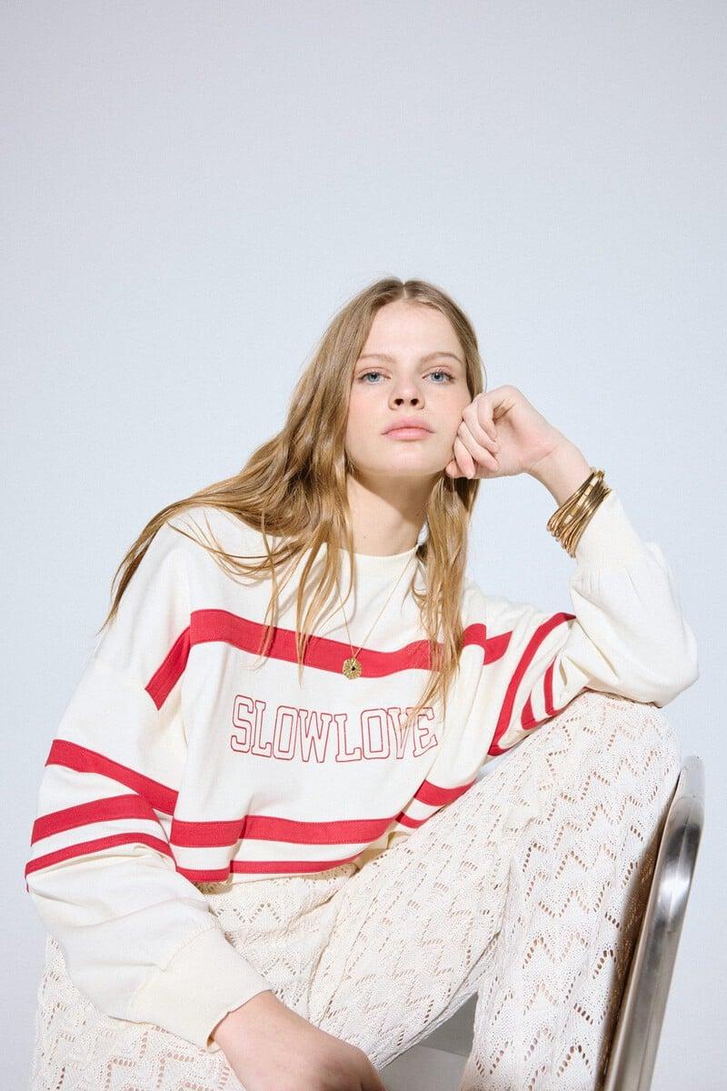 Cortefiel Sudadera logo oversize Mejor oferta