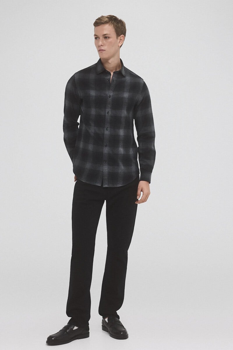 Cortefiel Camisa twill cuadros cashmere touch Oferta especial de fábrica