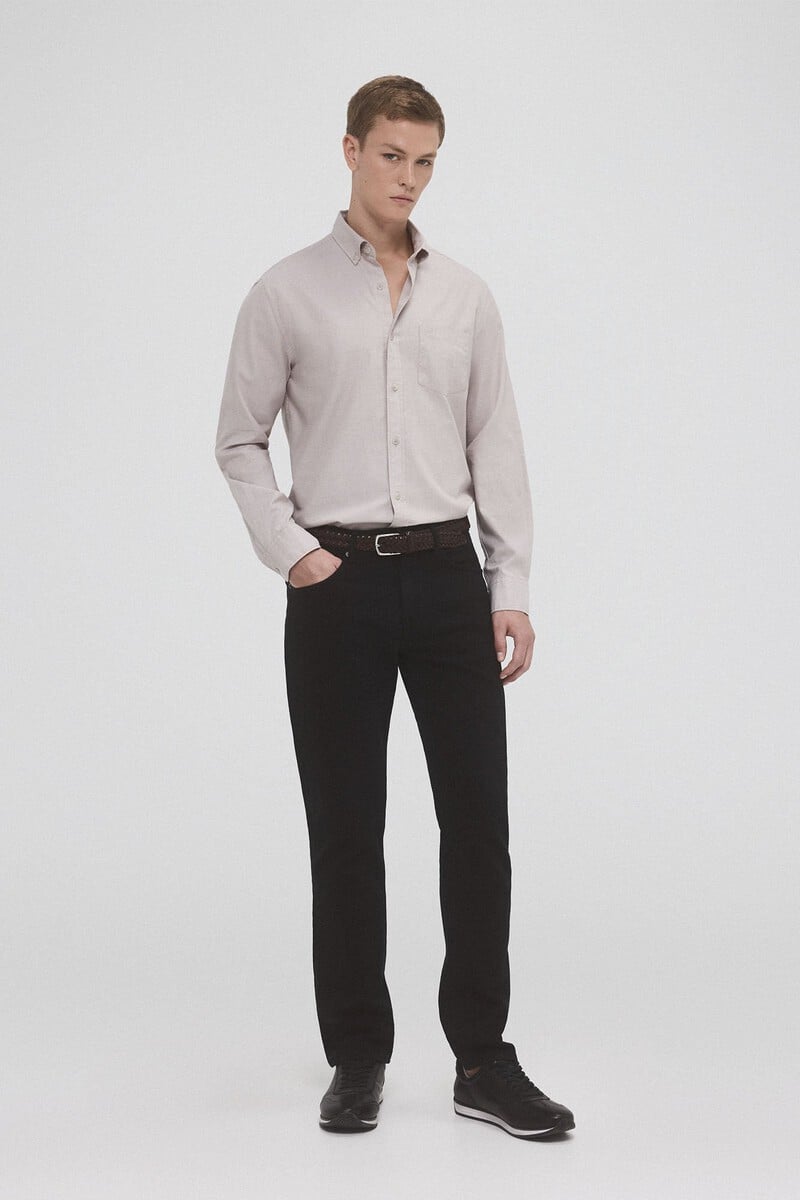 Cortefiel Camisa gabardina lisa Promoción trimestral