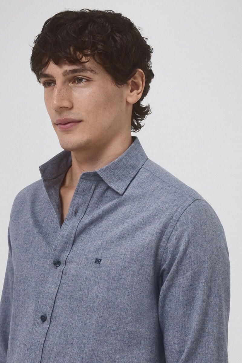 Cortefiel Camisa twill lisa cashmere touch 2025