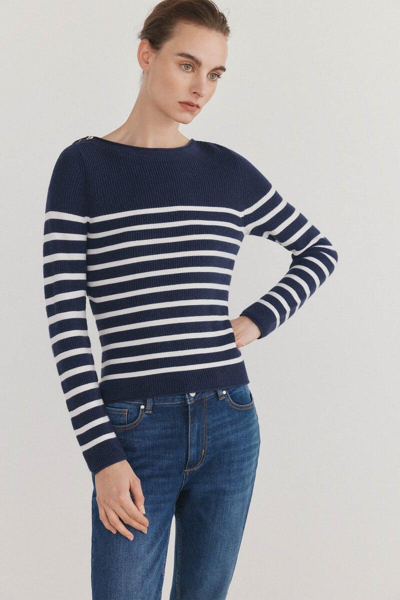 Cortefiel Jersey de rayas bicolor Outlet