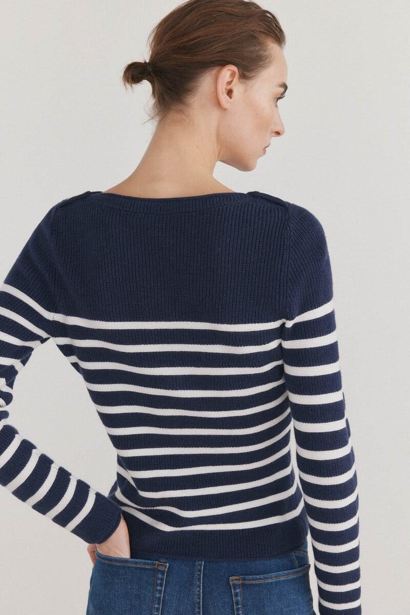 Cortefiel Jersey de rayas bicolor Outlet