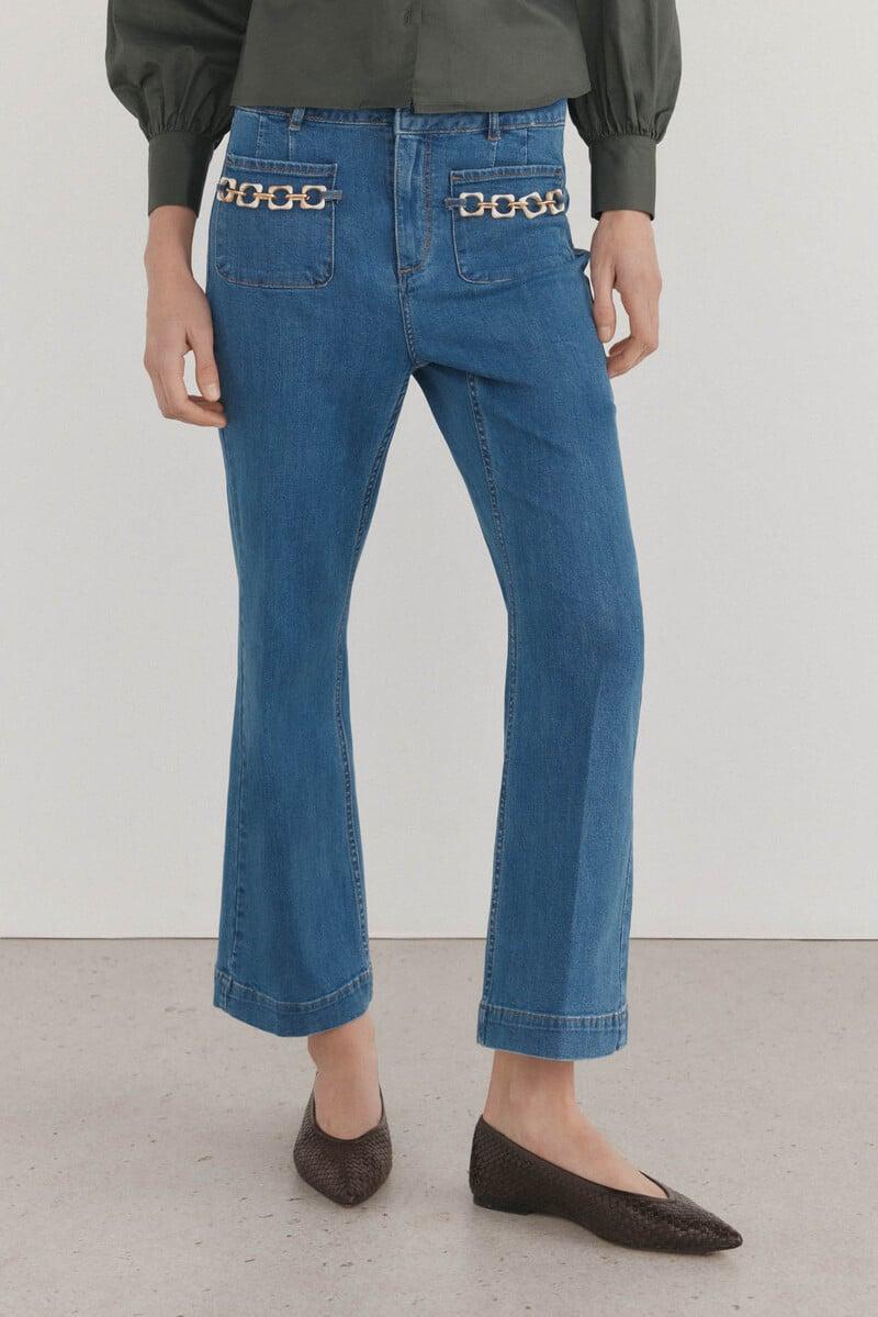 Cortefiel Jeans flare cropped Gran oferta