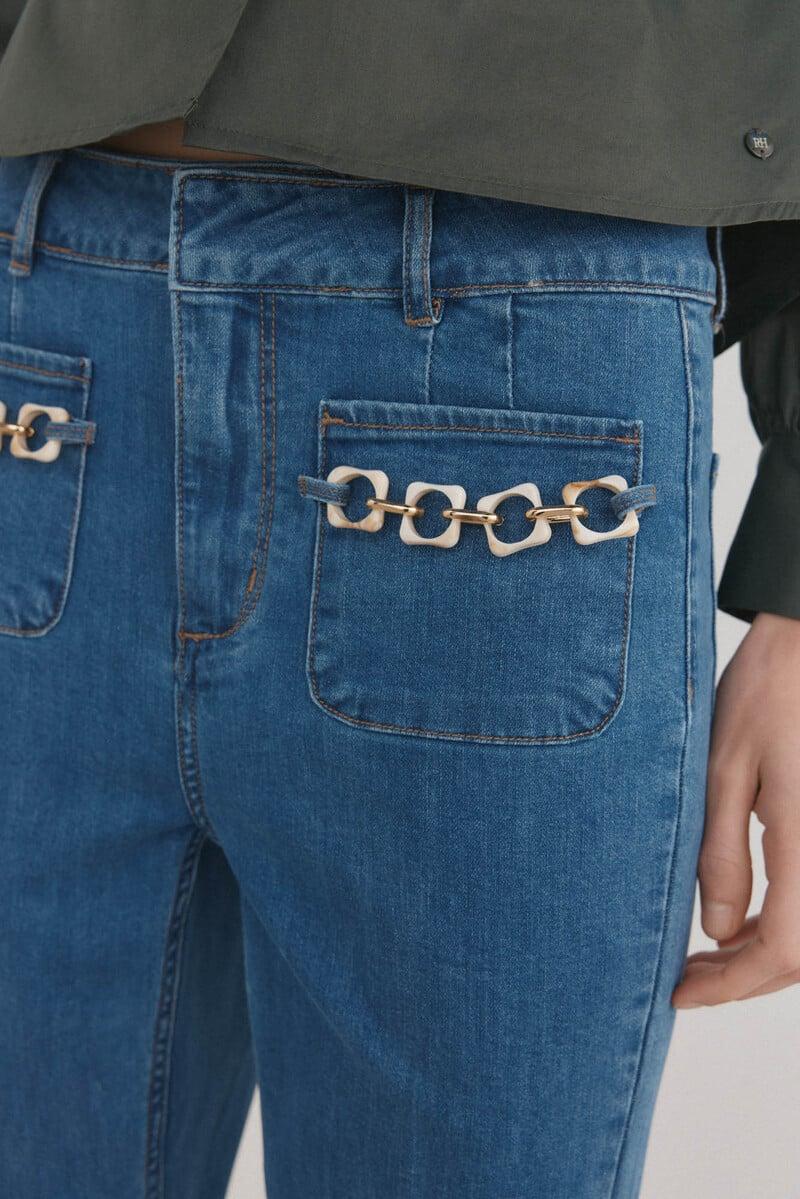 Cortefiel Jeans flare cropped Gran oferta