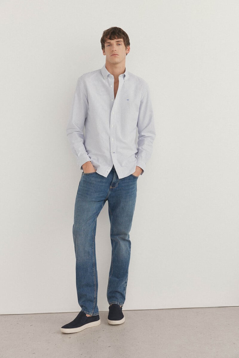 Cortefiel Camisa iconic oxford rayas Ventas relámpago