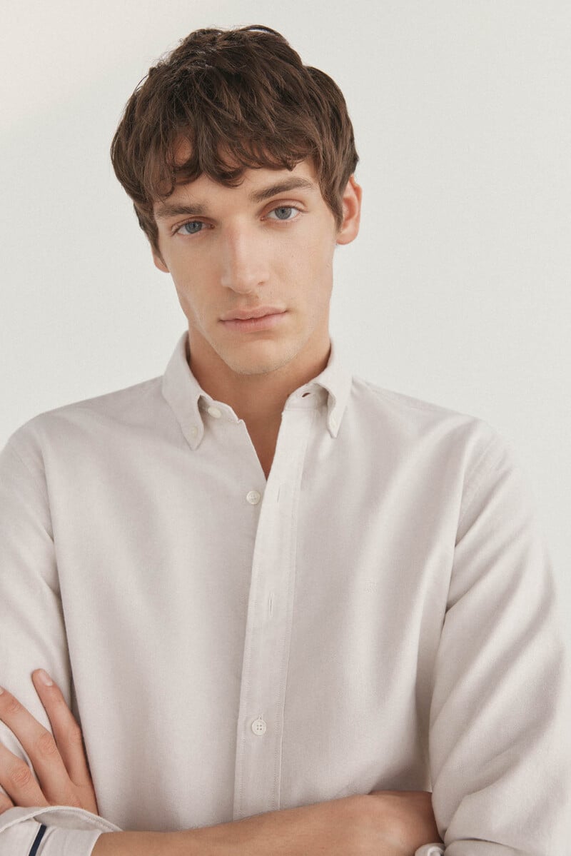 Cortefiel Camisa iconic oxford liso Liquidación