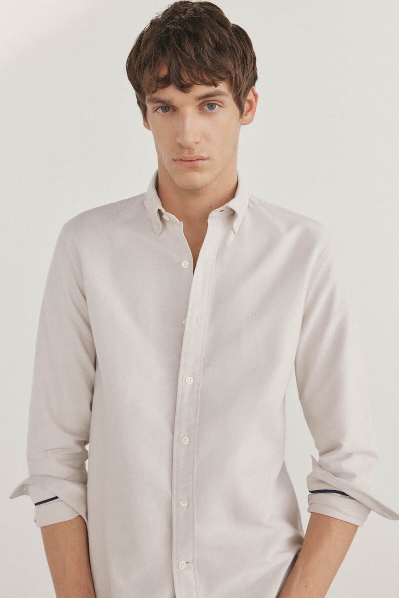 Cortefiel Camisa iconic oxford liso Liquidación