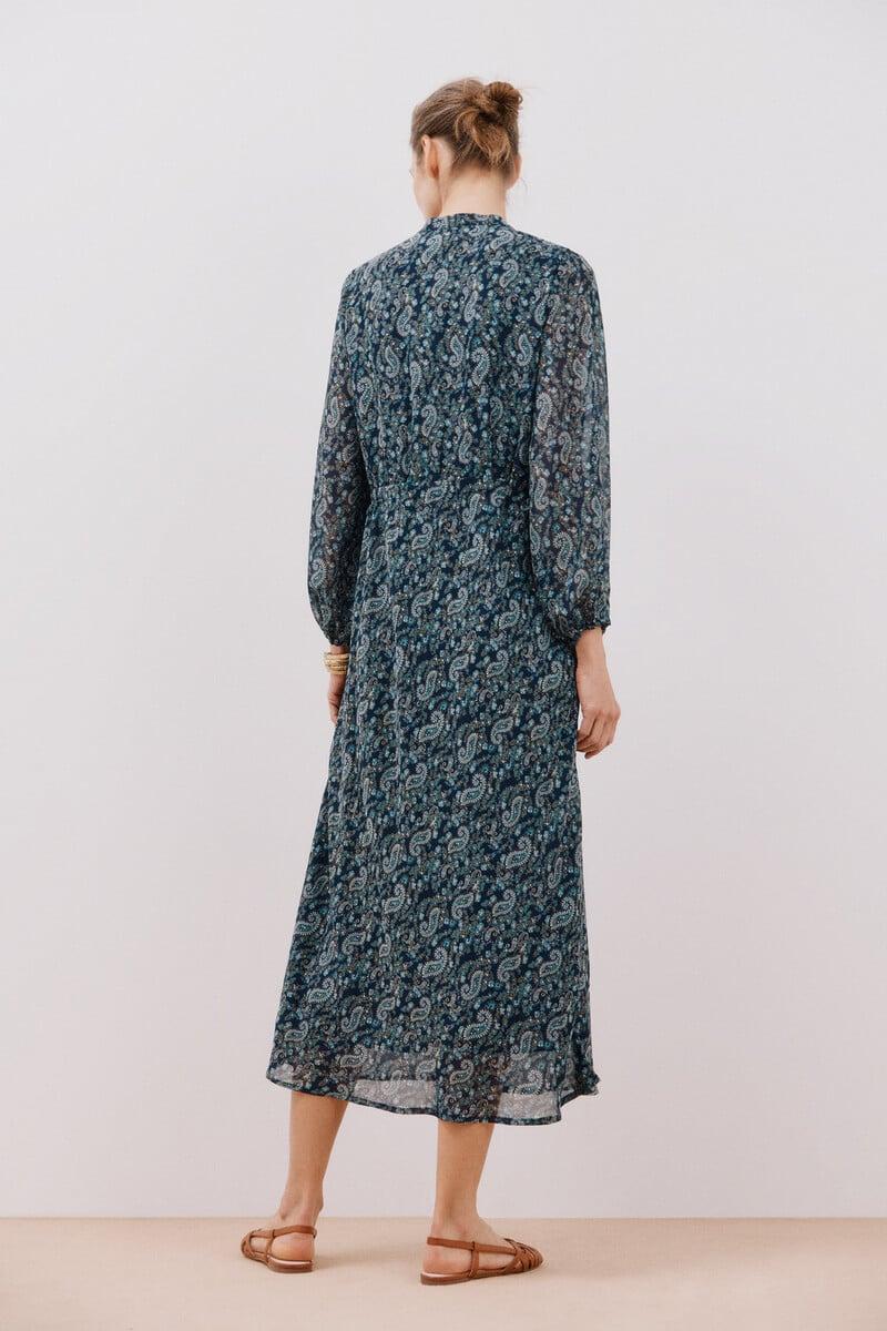 Cortefiel Vestido estampado fluido Ofertas de temporada