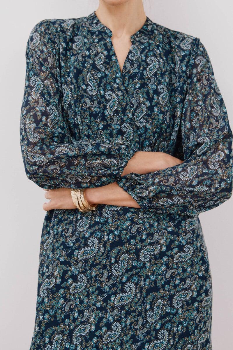 Cortefiel Vestido estampado fluido Ofertas de temporada