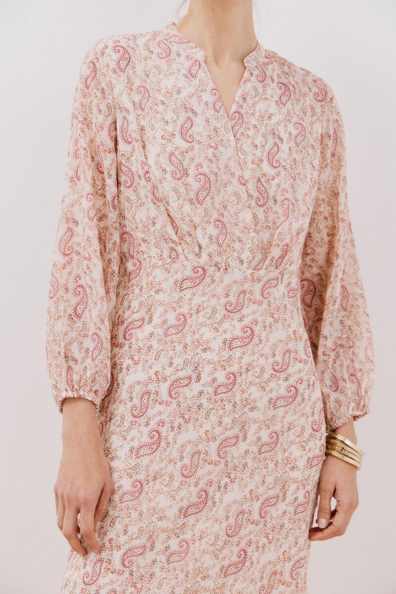 Cortefiel Vestido estampado fluido Ofertas especiales