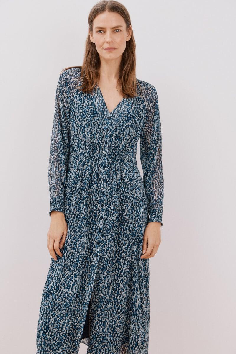 Cortefiel Vestido largo estampado Devoluciones gratuitas